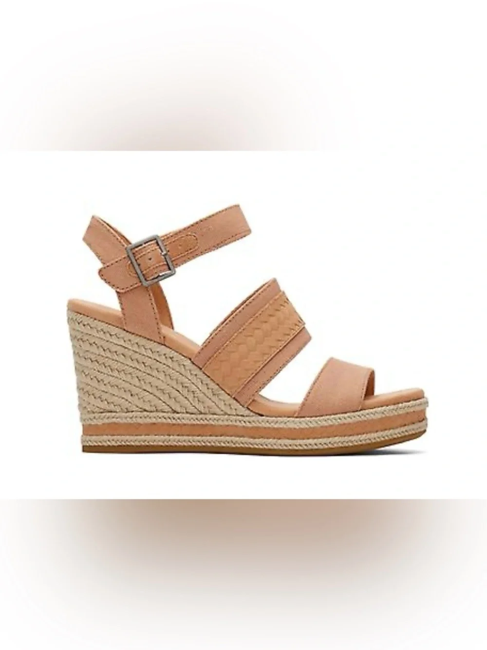 Tom’s Madelyn Sandy Beige Women’s Wedge Platform Sandals Size 9.5 New - Picture 10 of 11
